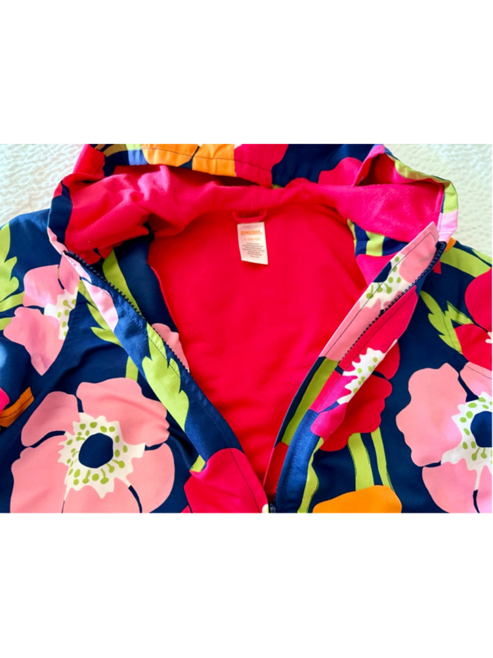 Gymboree Poppy Multi Color Rain jacket-Size 10/12 - Picture 9 of 12